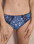 Culotte brodée forme midi coton imprimé fleuri Olbia - lot de 2 (bleu)