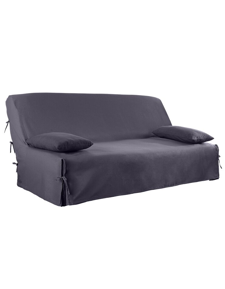Housse clic-clac standard coton bachette uni (gris anthracite)