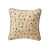 Coussin coton lin broderie fleurie (vert / parme)