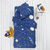 Linge de lit enfant imprimé Voie lactée - coton (marine)