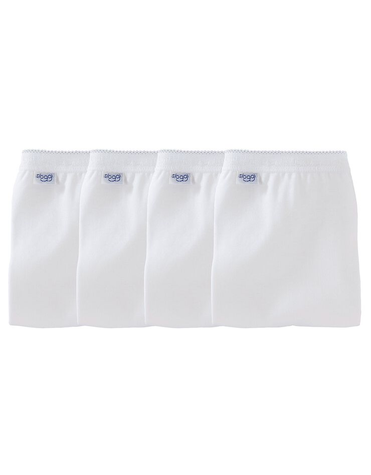 Culotte maxi Basic+, lot de 3 achetées +1 GRATUITE (1) (blanc)