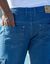 Bermuda denim coupe cargo coton stretch (stone)