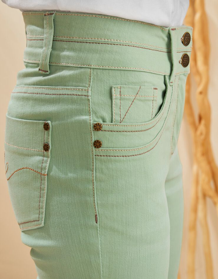 Jean coupe droite stretch couleur (vert clair) Jean coupe droite stretch couleur (vert clair)