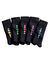 Mi-chaussettes fantaisie - lot de 5 paires (noir)
