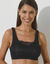Soutien-gorge forme brassière coton stretch avec bretelles réglables  - sans armatures (noir)