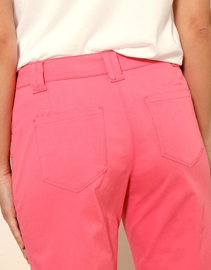 Pantacourt droit stretch (bois de rose) Pantacourt droit stretch (bois de rose)