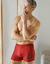 Boxer coton impression placé - lot de 2 (rouille)