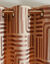 Rideau jacquard imprim&eacute; lignes (terracotta)
