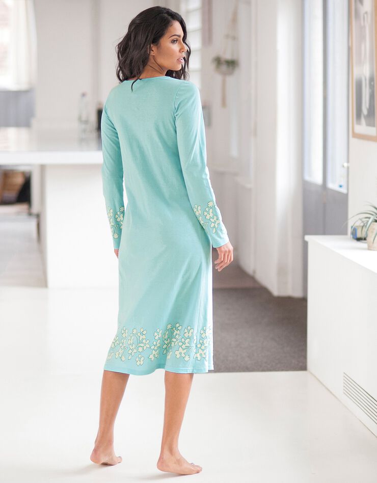 Chemise manches longues coton bleu femme | La Halle