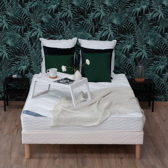 Matelas jusqu'à 980 ressorts ensachés 7 zones qualité hôtellerie H25 cm (blanc)
