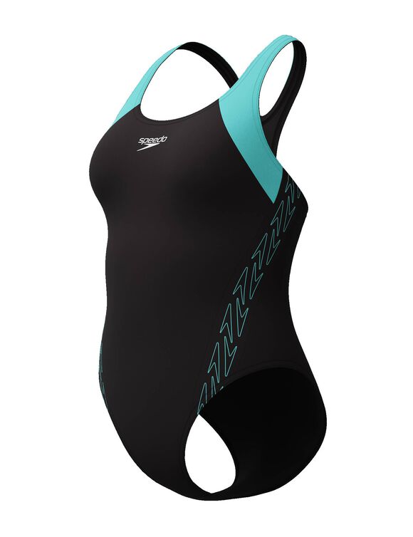 Maillot de bain 1 pièce Hyperboom Racerback (noir / bleu)