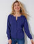 Cardigan boutonné, laine d'agneau (bleu dur)