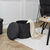 Coffre-pouf cylindrique pliable (noir)