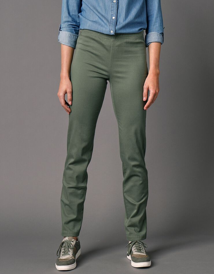 Pantalon sculptant effet ventre plat taille élastiquée (vert mousse) Pantalon sculptant effet ventre plat taille élastiquée (vert mousse)