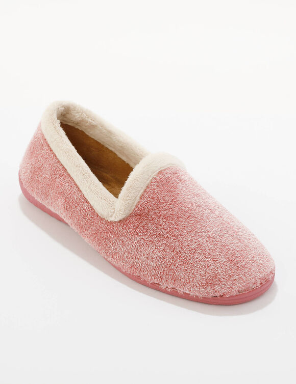 Chaussons ultra souples toucher peluche (rose)