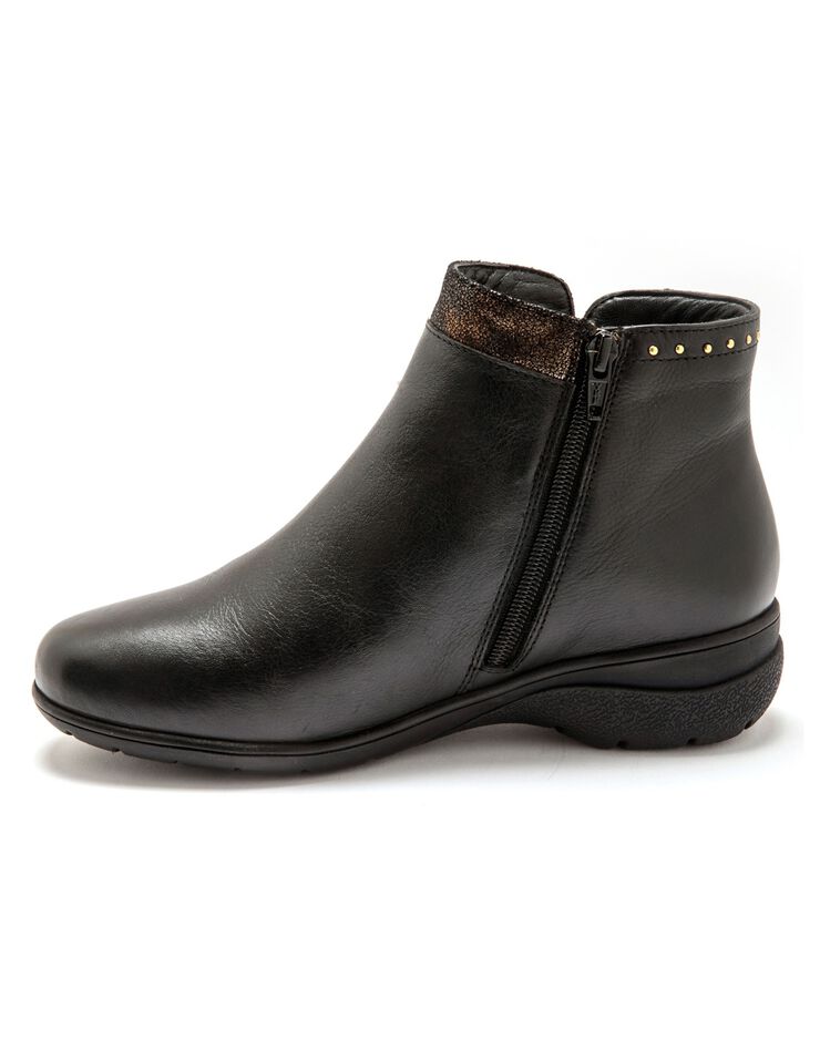 Boots fourrées imperméables - largeur confort (noir)
