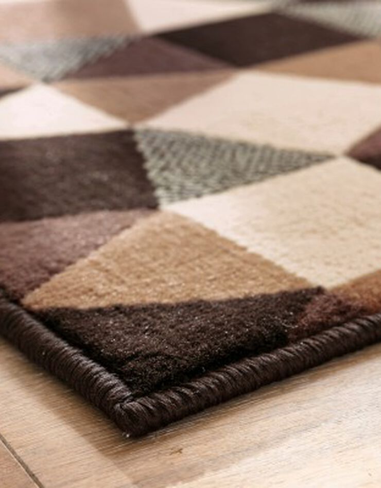 Tapis motif damiers (marron) Tapis motif damiers (marron)