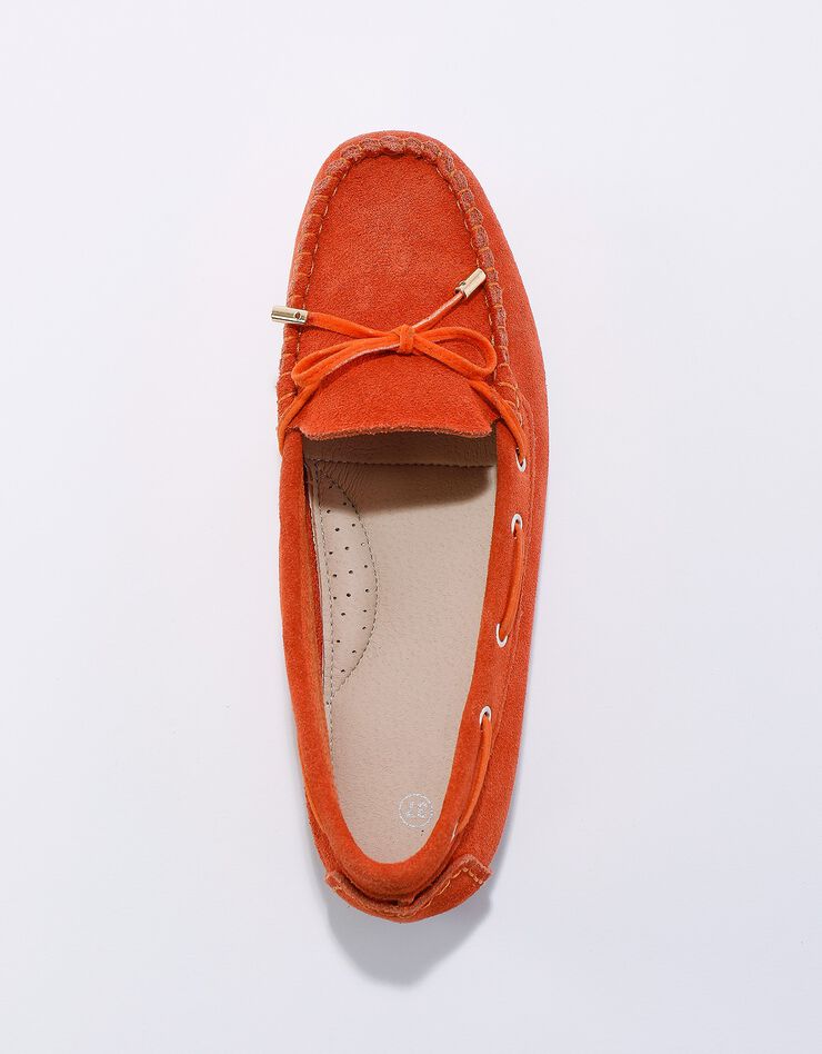 Mocassins ultra souples à liens noués - semelle amovible (orange) Mocassins ultra souples à liens noués - semelle amovible (orange)