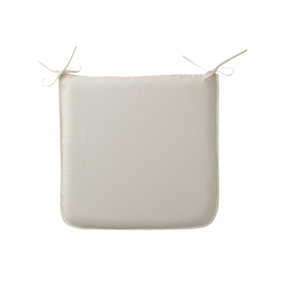Galette de chaise unie forme carrée - lot de 2 (beige)