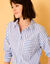Chemise oversize rayée (blanc / bleu)