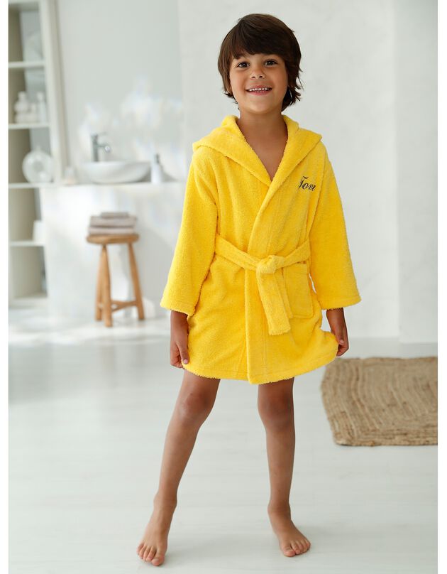 Peignoir à capuche enfant Minions® personnalisé éponge coton - 380g/m2 (jaune) Peignoir à capuche enfant Minions® personnalisé éponge coton - 380g/m2 (jaune)