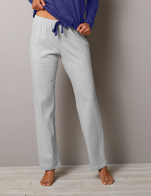 Pantalon de pyjama uni Estrella - coton (gris chin&eacute;)