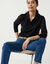 Pull col polo boutonn&eacute;, toucher doux (noir)