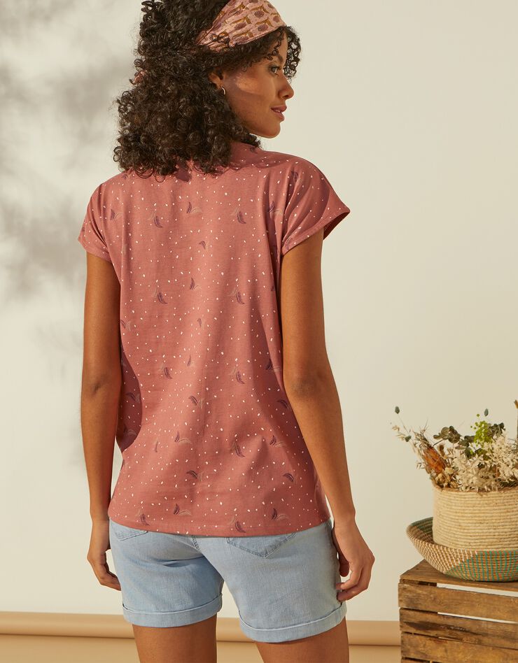 Tee-shirt imprimé - achat responsable (bois de rose) Tee-shirt imprimé - achat responsable (bois de rose)