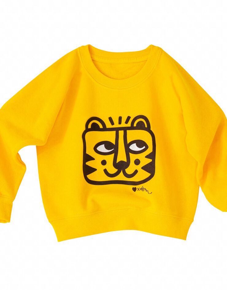 Sweat enfant molleton imprimé, collection LEM (safran) Sweat enfant molleton imprimé, collection LEM (safran)