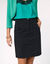 Jupe droite unie, twill (noir)