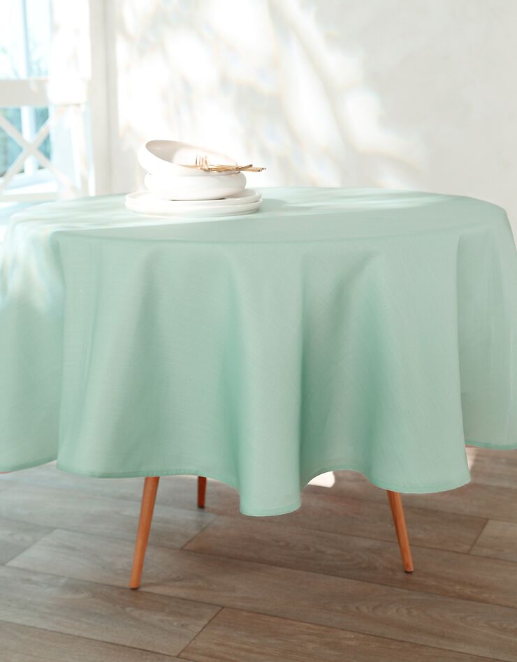 Nappe aspect lin (vert amande)