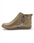 Boots double fermeture zippée, semelle confort amovible (mordoré)