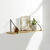 Etagère style industriel métal et bois - L 60 cm (noir/bois)
