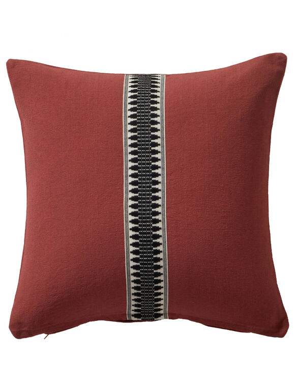 Coussin galon fantaisie (terracotta)