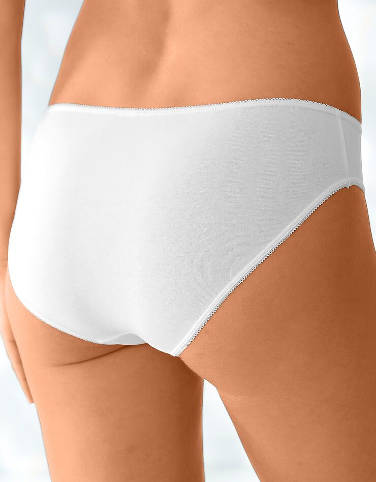 Culotte forme midi coton stretch - Lot de 4 (nude + blanc) Culotte forme midi coton stretch - Lot de 4 (nude + blanc)