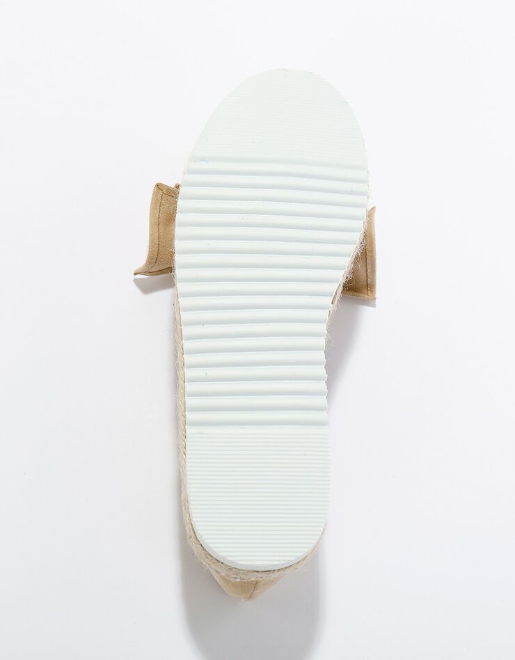 Mocassins espadrilles noeud à semelle corde crantée (beige) Mocassins espadrilles noeud à semelle corde crantée (beige)