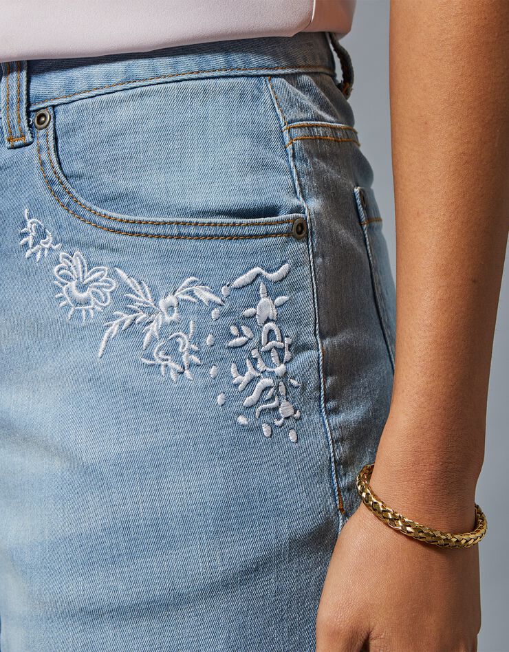 Short denim brodé (bleached) Short denim brodé (bleached)
