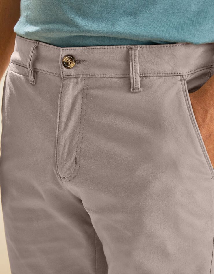 Pantalon chino uni sergé stretch grand confort (beige) Pantalon chino uni sergé stretch grand confort (beige)