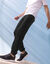 Pantalon jogging molleton bas élastiqué (noir)
