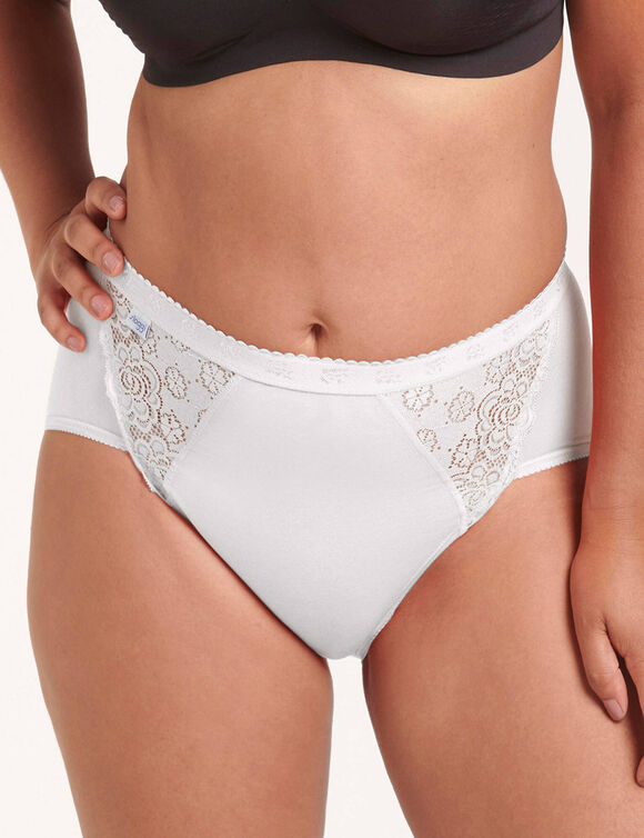 Culotte midi Chic, lot de 3 achet&eacute;es + 1 GRATUITE (1) (blanc)