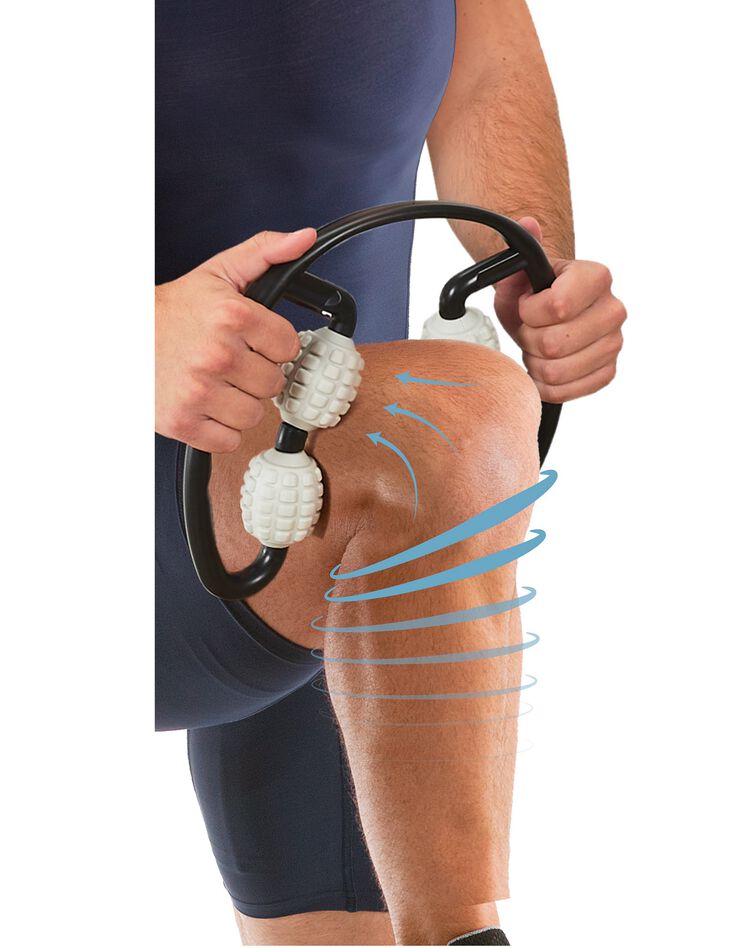 Rouleau de massage auto massant (gris/noir)