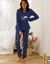 Pyjama pantalon nuage manches longues en micro-polaire (marine)
