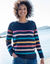 Pull marinière manches longues rayé (marine / multicolore)