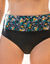 Culotte de bain imprimé Abella ventre plat - ceinture modulable (noir)