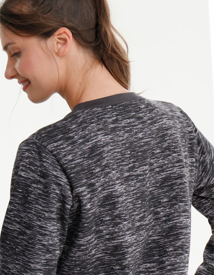 Sweat molleton imprimé, effet chiné (anthracite chiné) Sweat molleton imprimé, effet chiné (anthracite chiné)