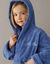 Peignoir enfant éponge à capuche personnalisable  (bleu dur)