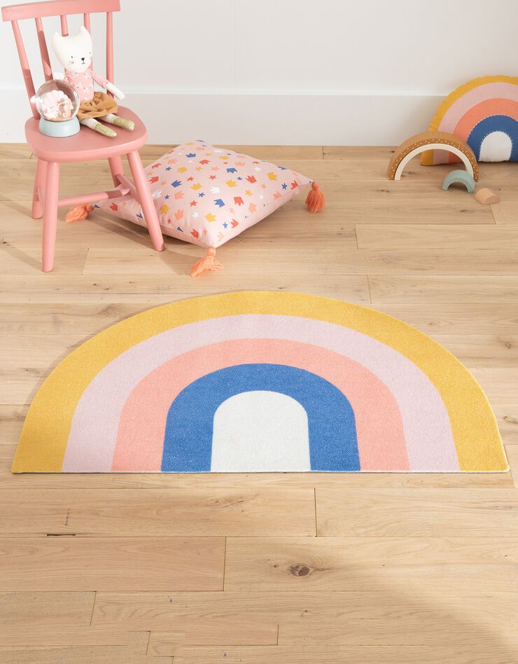 Tapis forme arc-en-ciel antidérapant (multicolore)