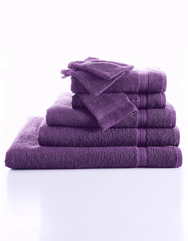 Eponge unie 420 g/m2 confort moelleux (aubergine)