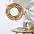 Miroir mural rond effet raphia (naturel)