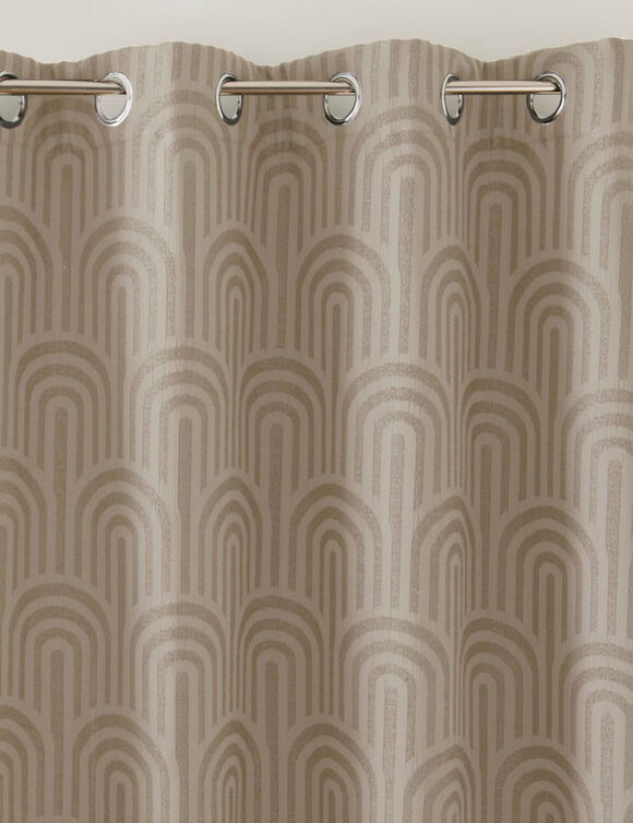 Rideau isolant jacquard motif arches (mastic)